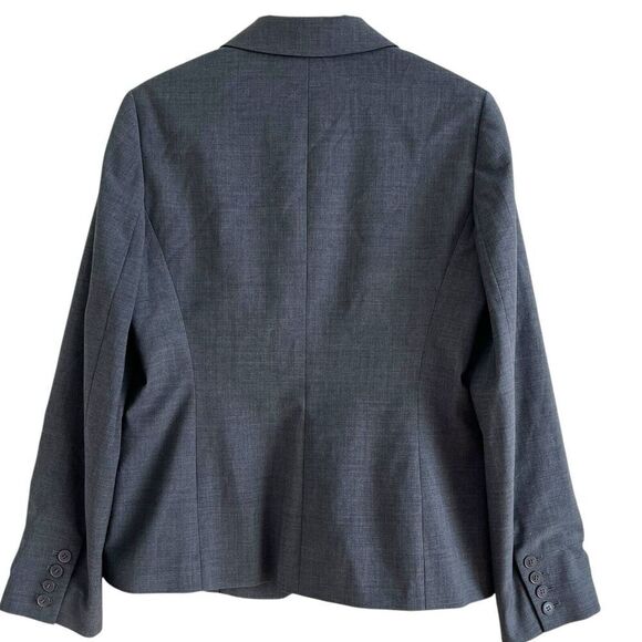 Talbots Wool Classic Blazer 8 Gray Academia Preppy Business Casual Capsule New - Picture 2 of 12